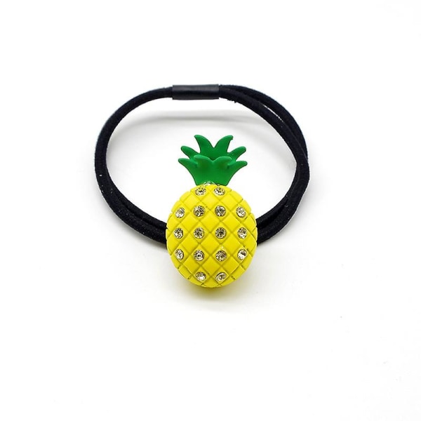 4-pack Pineapple barnhårband Hårrep Hårklämmor Claw Barrette Yellow