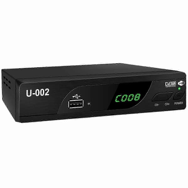 H.264 DVB-T2 U-002 WiFi TV-boks Smart 1080P TV-boks - EU-plugg 26s