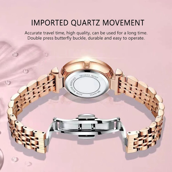 POEDAGAR Luksusklokke Toppmerke Mote Vanntett Rustfritt Stål Diamant Dame Quartz Armbåndsur Montre Femme Vakker Purple Wine