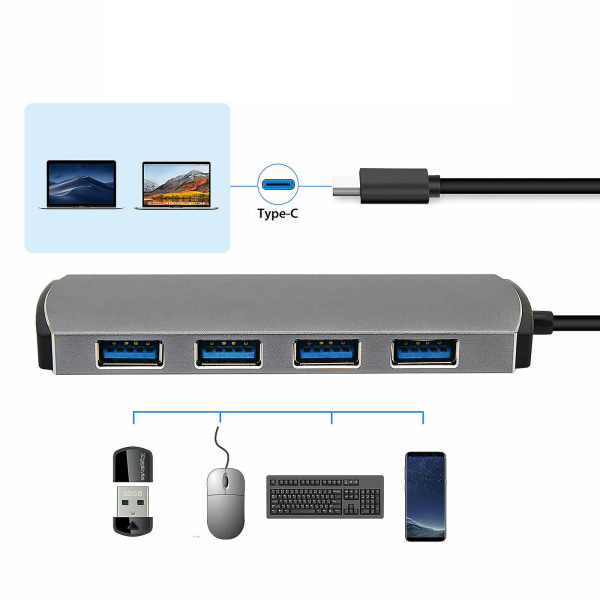 Type-C - USB-portit Muti Hub -sovitin