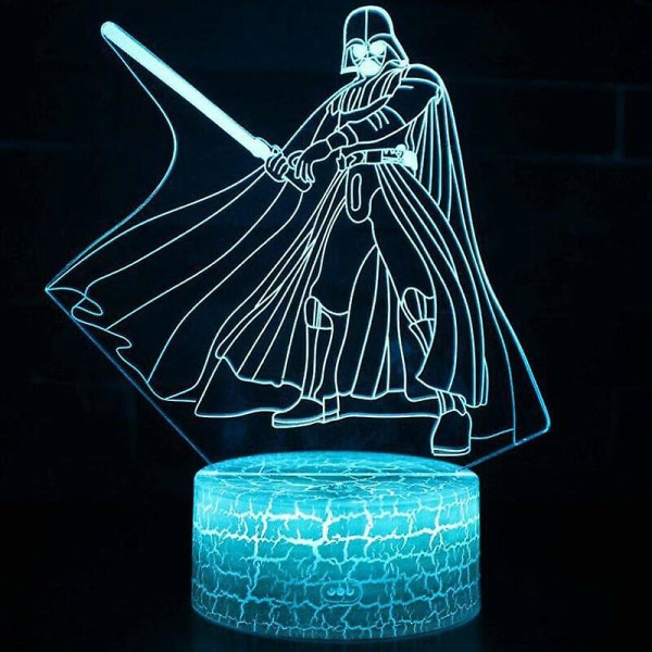 (#3) 3D Star Wars Illusion LED Nattljus Bordslampa 7 färger Ändrade julklapp
