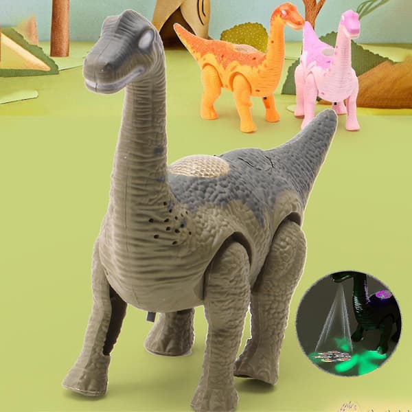 [LCS]Simulering Gående Legger Egg Interaktiv Dinosaurmodell Leketøy Med Lys Elektrisk Dinosaurleketøy Lysende Projeksjon Orange