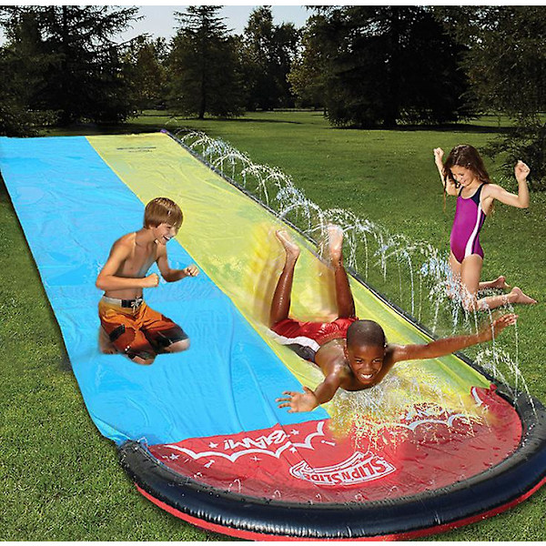 Vesiliukumäki, kesälelu sisäänrakennetulla sprinklerillä Double size