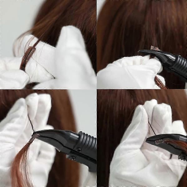 Keratinbindingsverktøy for hårforlengelsesmaskin til salong White EU Plug Tip A