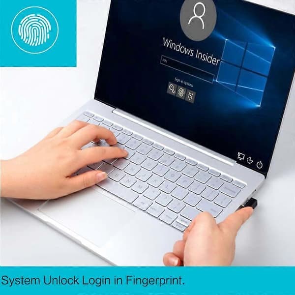 Windows Hello Fingeraftrykslæser Sikkerhedsnøgle til Windows 10 / 11 TRU5 Black