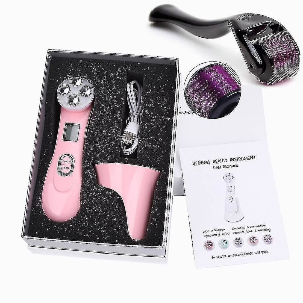 Ansiktsvårdinstrument Med Mikronålar pink