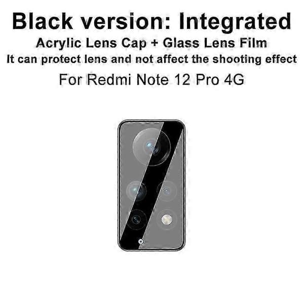 Sort version imak High-Definition Integreret Glaslinsefilm Kamera Not Specified For Xiaomi Redmi Note 12 Pro 4G