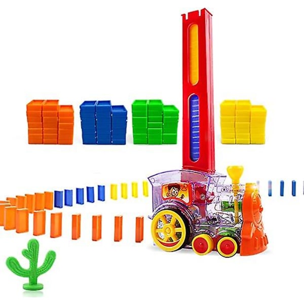 Domino tåg Domino Block Set Bygga och stapla leksak Block Domino Set