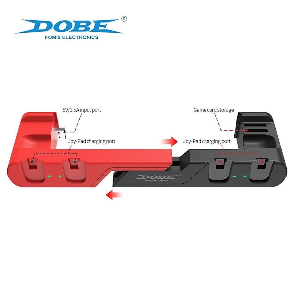 Laddningsstation för Nintendo Switch konsol dockningsstation stöd tillbehör handkontrollhållare gamepad CD-spel
