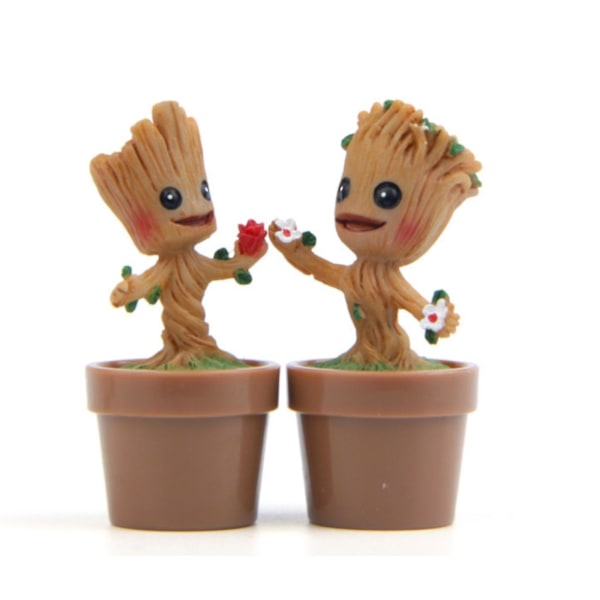 4 kpl Guardians Of The Galaxy Baby Groot Puu Maisema Mini Lelu