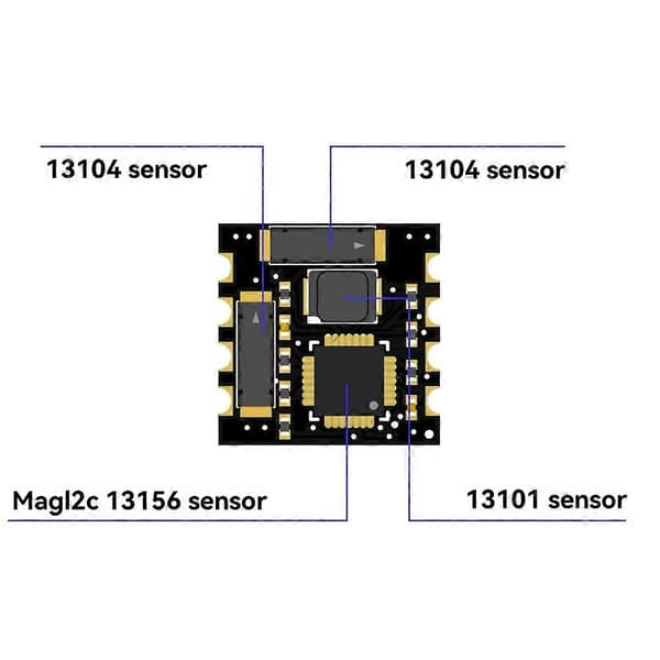 RM3100 SPI Modul Kompasmodul Ultra-høj opløsning til drone/elektroniske kompasser/navigationssystem i køretøjer Black