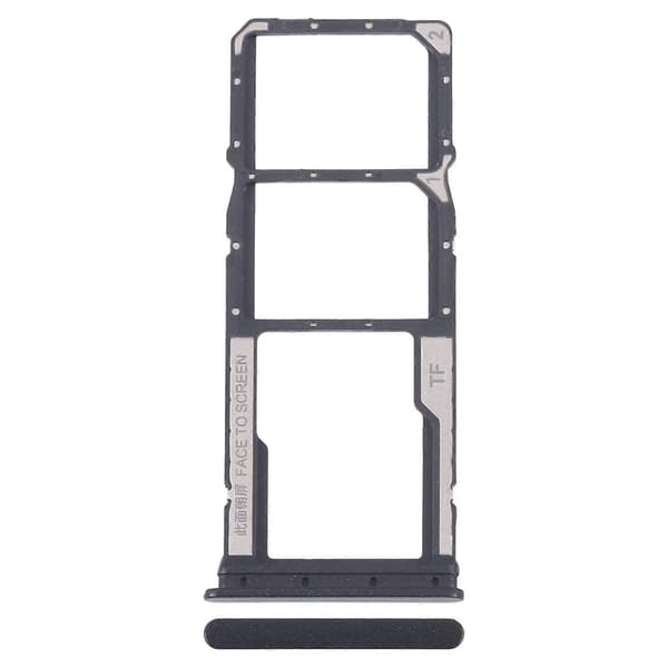 För Xiaomi Poco M6 KOMPATIBEL SIM + SIM-kortfack + Micro SD-kortfack Black