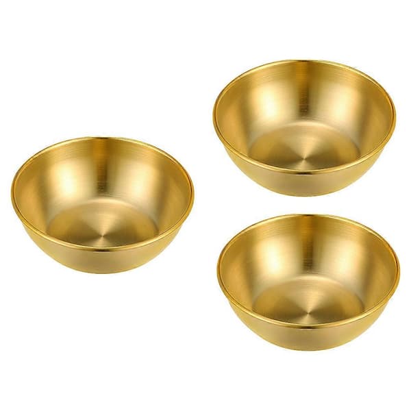 Funktionel dyppeskål i rustfrit stål, tilføjer elegance til din borddækning Golden 8X8X2.5CM