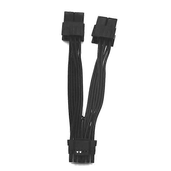 GPU RTX4090 RTX4080 12+4 -näytönohjainkaapeli 2X8Pin-sovitinkaapeli PCIE 5.0 -virtakaapeli 12VHPWR C Black