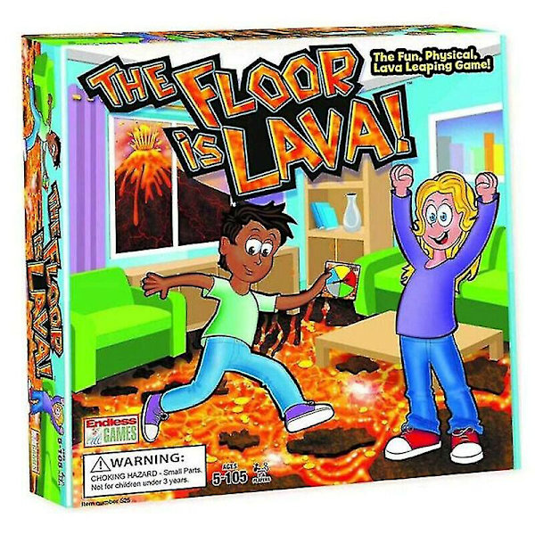 Lava-hoppning! Golvet är lava! Lättspelat brädspel för