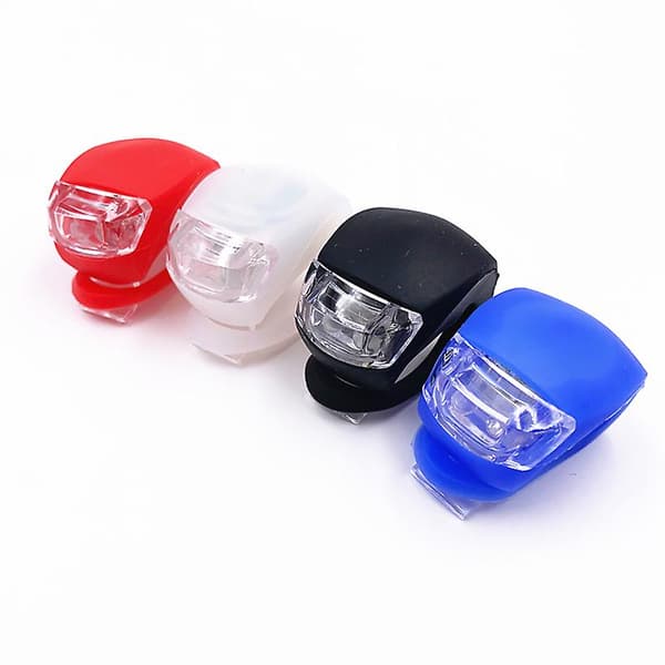 [LCS] 2 stk. cykelforlygte silikone LED forreste baghjulscykellygte White