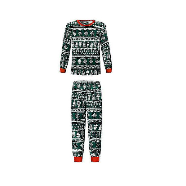 Jul Familj Julgran Tryck Pyjamas Matchande Set Kids 5T