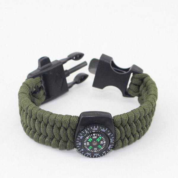 Rannekoru Kompassi Piikivi Laskuvarjojohto Selviytymispilli 5 in 1 Irrotettava Ulkoiluurheilu Viidakon Tutkiminen Camouflage