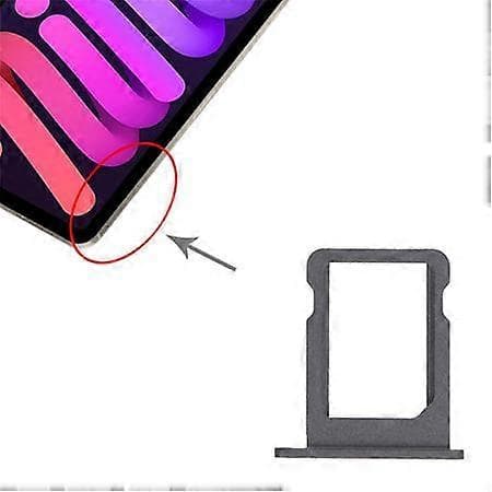 SIM-kortbakke til iPad Mini 2021 A2568 Black