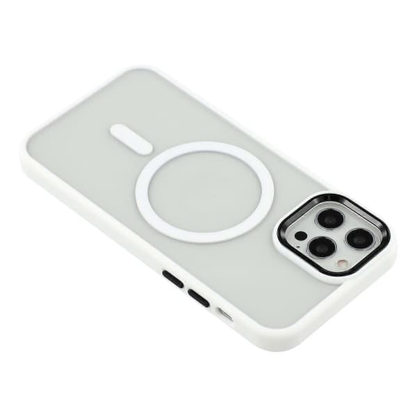 Fodral för iPhone 12 Pro Max kompatibelt med MagSafe Anti-Drop TPU PC-telefonfodral White White