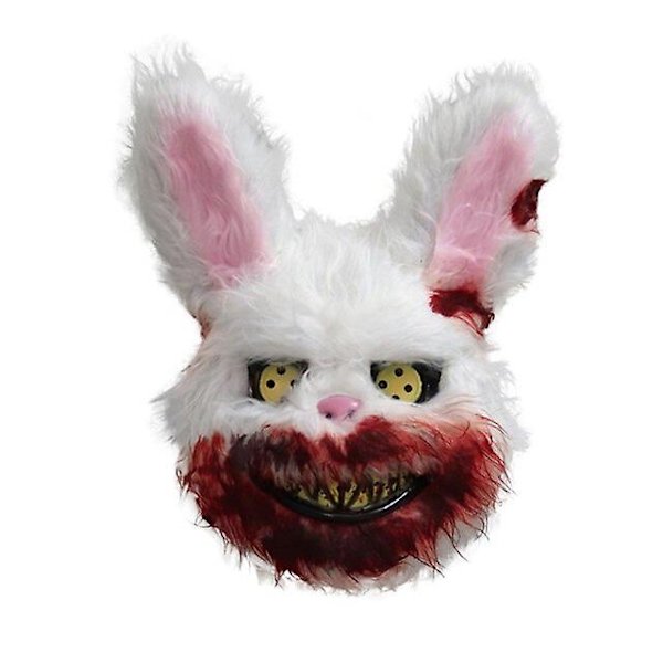 Halloween Skræmmende Kanin Masker Blodig Uhryggelig Maske Festival Plys C blood