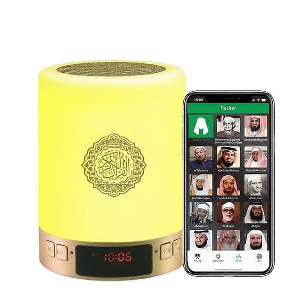 [LCS]Bluetooth Quran-högtalare LED Nattlampa APP-kontroll AZAN-klocka Högtalare