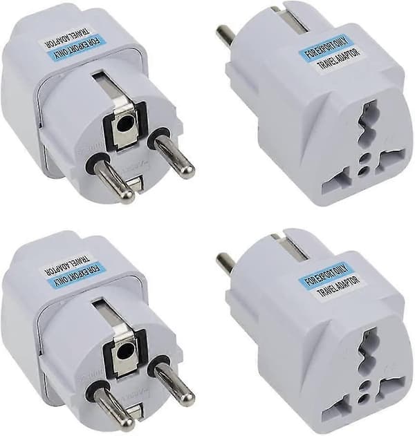 [LCS]Pieces Universal Frankrike Resekontaktadapter Europa Reseadapter CE Internationell Certifiering -vit