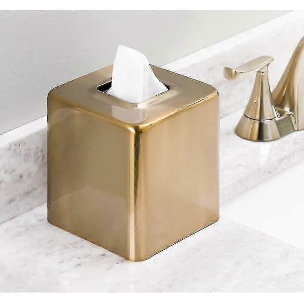 Metall Fyrkantig Tissue Box Modern Tissuehållare