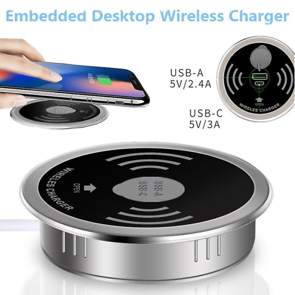 Inbyggd Snabb Qi Trådlös Laddare 5/15w Skrivbord För Hemmakontor Mobiltelefonladdning power   5W