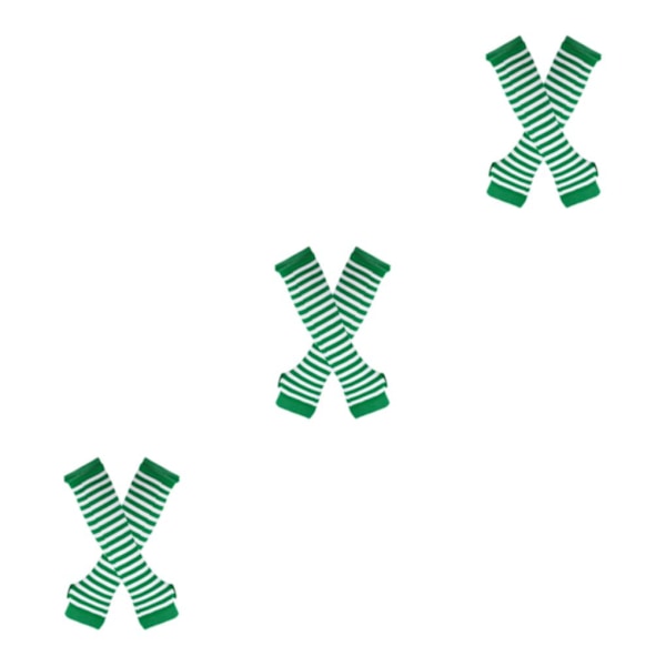 1/2/3/5 Knæhøje Strømper til Tykke Lår Lette at Bære og Gør Grønne og Hvide 3Set green and white