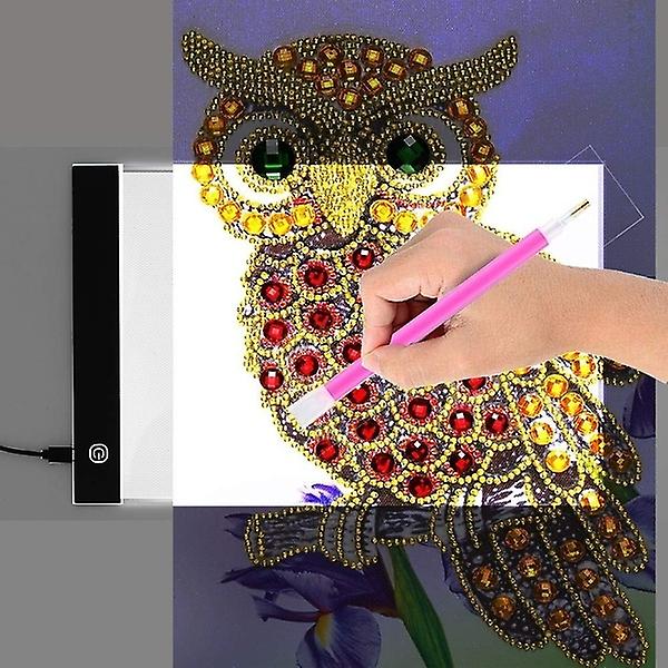 Diamantmaling A5/a4 LED Lysplate Dimbar Lysbrettsett only A4 Light Pad