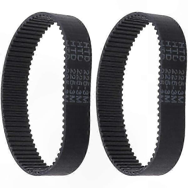 2-pack gummikuggremmar med 225-3M tänder, sluten slinga