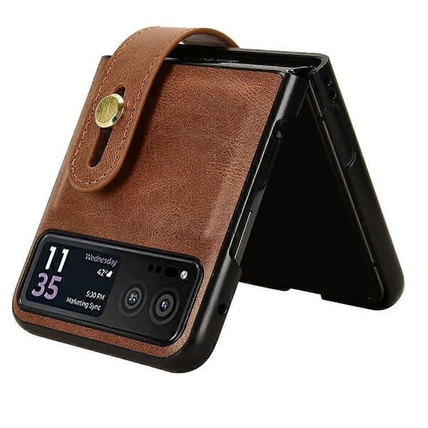 [LCS]Läderfodral för Motorola Razr 40 Brown
