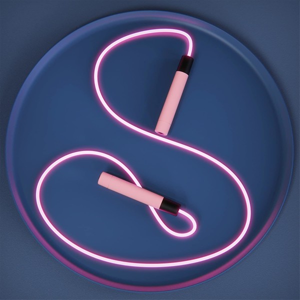 Lysande Hopprep, Fitness Hopprep För Män Kvinnor, Hopprep Med LED-ljus För Inomhus- och Utomhussporter Pink