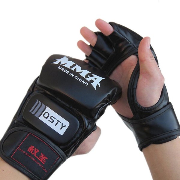 Halvfinger boxningshandskar Sanda Combat Boxningsset Vuxen Combat Training Mma Boxningsset Sandsäck exponerade fem fingrar