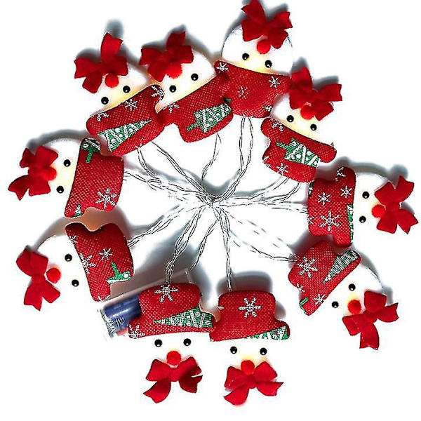 3m Snögubbe Jul Ljusslinga 20 LED Fairy Strings Dekoration SNOWMAN
