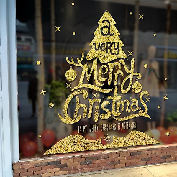 God Jul Fönsterdekor Köpcentrum Butik Glasdörr Dekoration