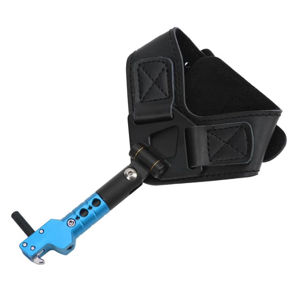 [LCS] Compound Bow Release Aid, Adjustable Release, Wrist Strap, Shooting Bracelet, Spreader, Blue