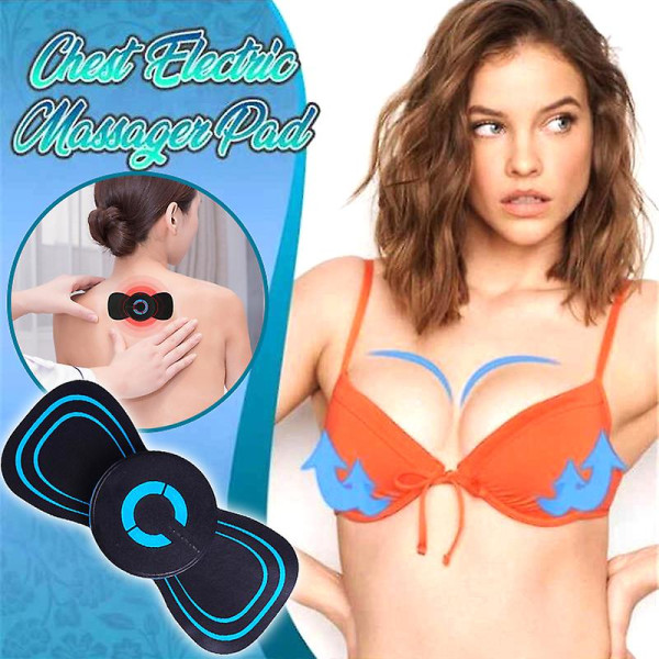 Massage Pad Bröstförstorare Massager Bröstfrekvens 10 Lägen Justerbar Battery