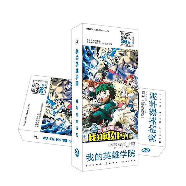36 kpl/setti Anime My Hero Academia Paperi Kirjanmerkki Kirjanpidike Mes A