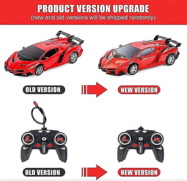 [LCS]Rc Transformerende Leker 2 I 1 Fjernkontroll Transformerende Bil Rc Bil For Barn Deformasjon Robot red