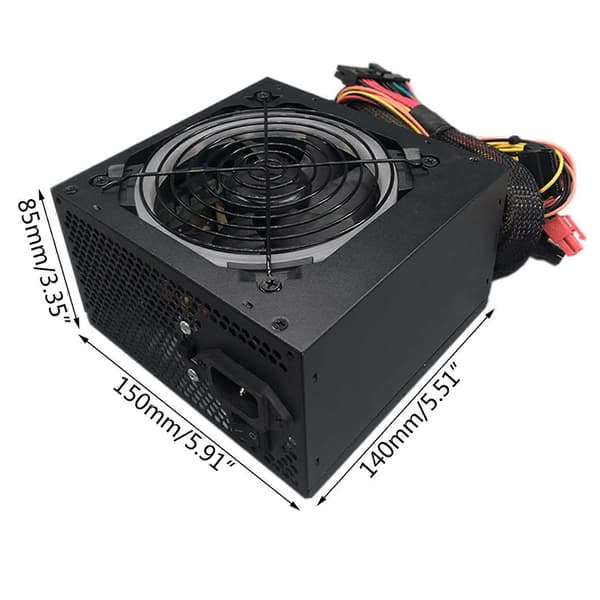 [LCS]450W PC CPU Datorströmförsörjning 20+4-pin 12cm Fläkt ATX 12V Kompatibel med Multi-output Ström