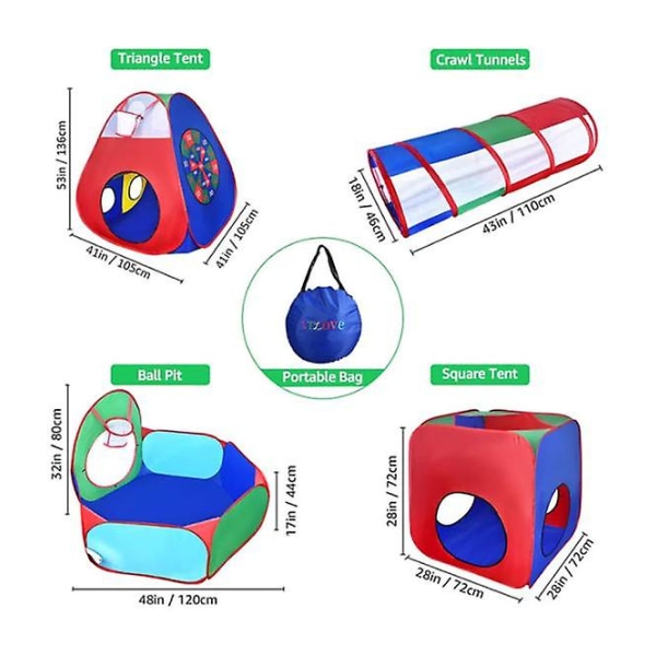Hopfällbara barn leker tältleksak inomhus- och utomhusspel
