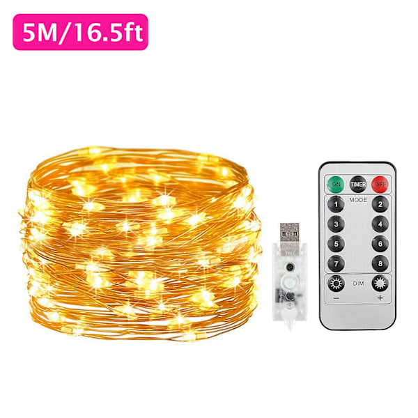 Jouluvalot Warm White 5M 50LED 1PC