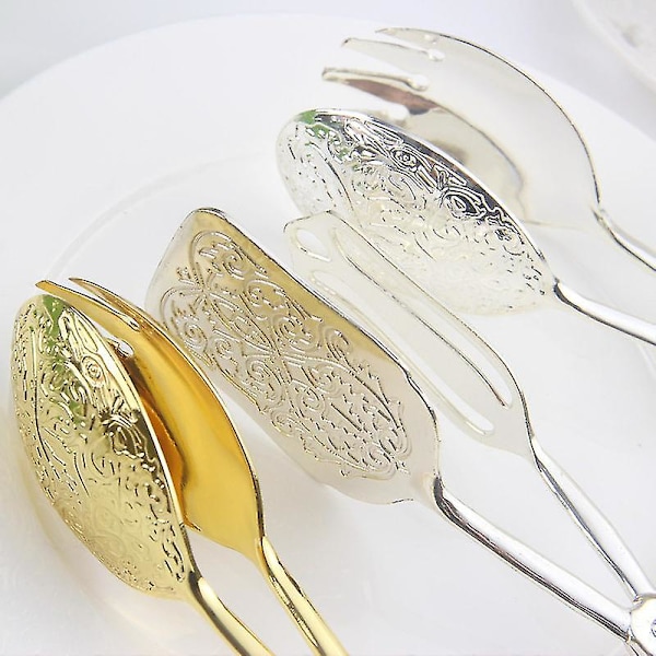 Metall Kökstänger, Grilltänger, Bufféserveringstänger, Salladstänger, Sockertänger, Guld Matstänger För Servering Matlagning Buffé Sallad Isbitar