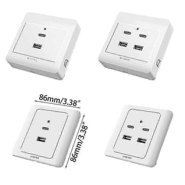 USB-vægstik Type-C USB-vægopladerstik 18W 220V USB-stik S2024123010539 concealed 2