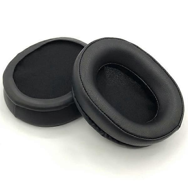 [LCS]1 par øreputer i proteinlær kompatible med Audio-Technica ATH-WS990BT hodetelefoner Black