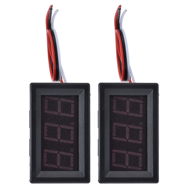 [LCS] 3-ledare DC digital voltmeter 0,56 tums LED-skärmmodul 0 till 99,9 V blå 2-pack