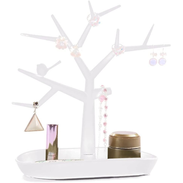 Træformet Ørering Smykker Halskæde Ringe Display Stand