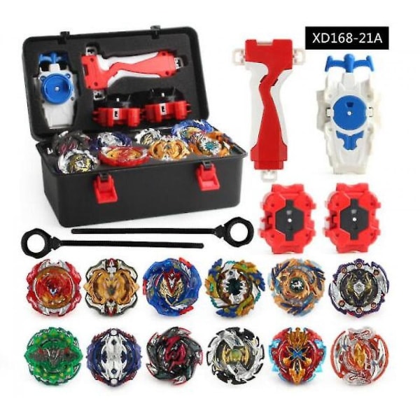 12x Beyblade Burst Spinning Tops Set Spinning With Grip Launcher + case
